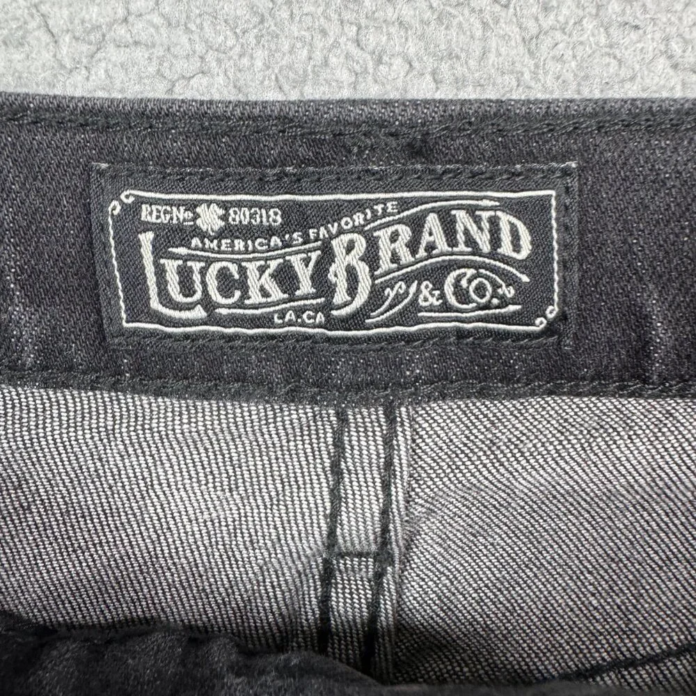 Lucky Brand Jeans Women Size 6/26 Washed Black Authentic Straight Crop Stretch